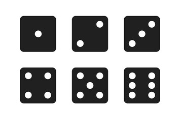dice flat black design