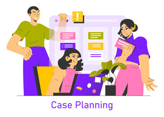 Planning. Flat Vector Illustration