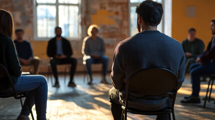 wellness workshop, group therapy, mental health, support group, discussion, community, healing, connection