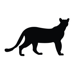 Florida black panther silhouette vector illustration design