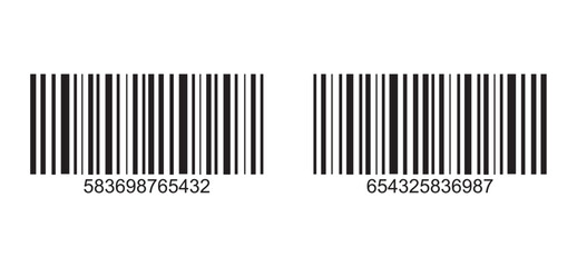 Barcode isolated on white background. Code stripes sticker. Barcode labels, customers qr code.