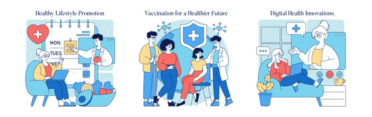 World Health Day. Flat Vector Illustration