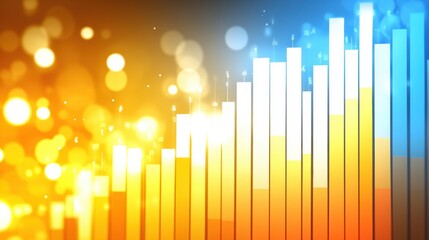 Fototapeta premium Abstract Colorful Data Visualization with Bokeh Lights and Gradient Background
