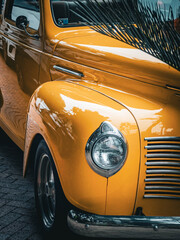 old yellow car