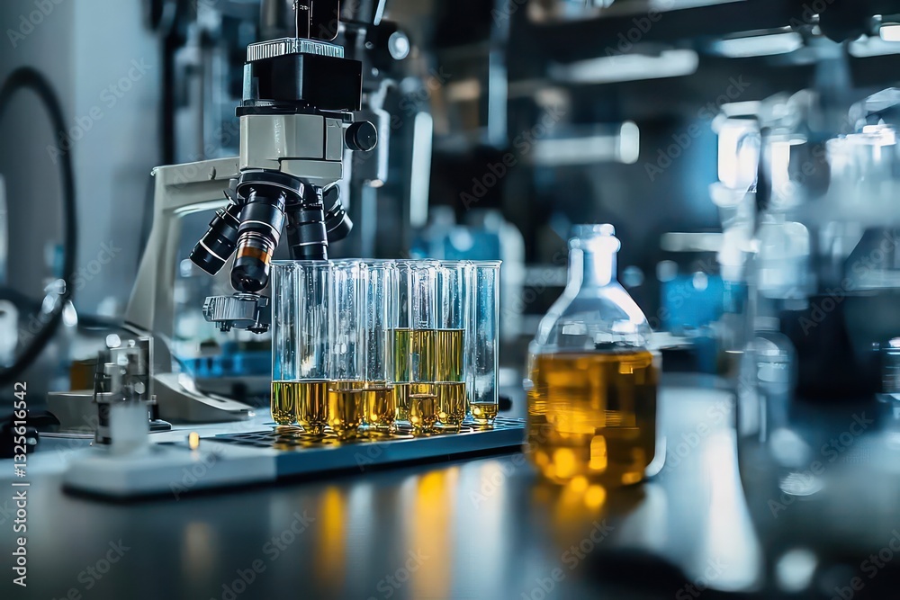 Wall mural a research facility equipped with a wide array of testing equipment for cutting-edge technology.