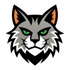 Cat head mascot logo design vector