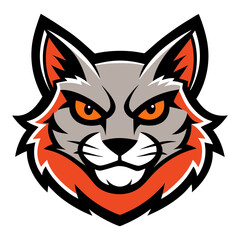 Cat head mascot logo design vector