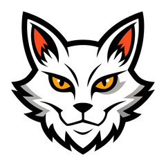 Fototapeta premium Cat head mascot logo design vector