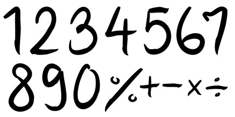 Handwritten ink number