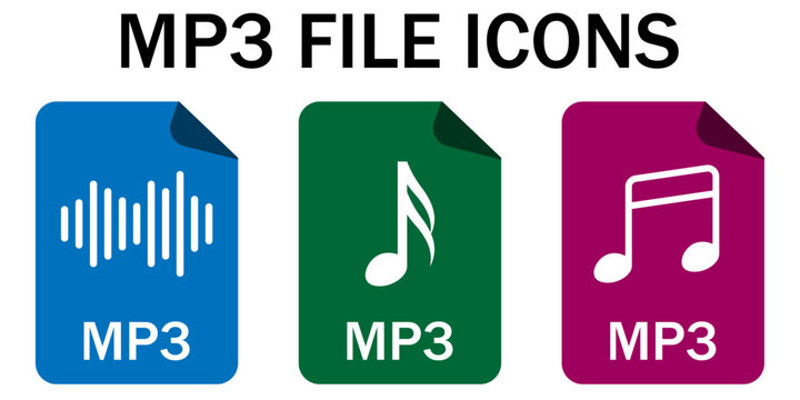 Vector icon of the MP3 file format