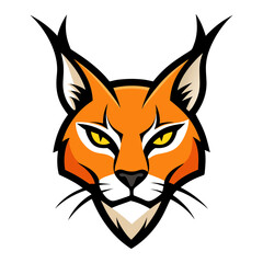 Fototapeta premium Caracal head mascot logo design vector