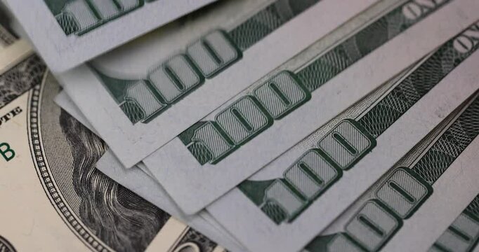   figure 100 face value for US dollars , new American paper money dollars with a face value of one hundred dollars