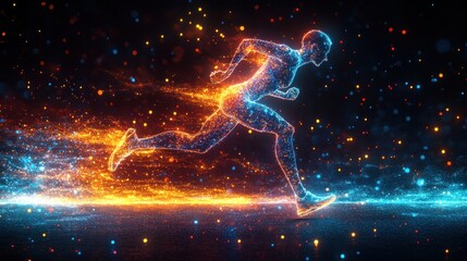 Person running at the speed of light.