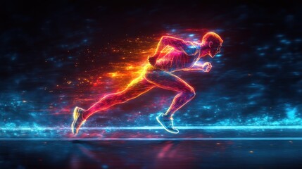 Person running at the speed of light.