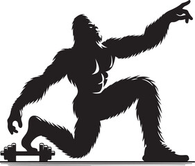 Fototapeta premium Bigfoot Gym Silhouettes – Fitness Bundle 