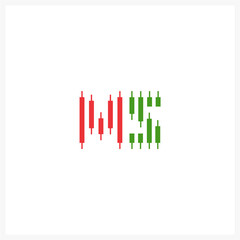 Candlestick Chart Trading Logo Design