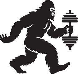 Obraz premium Bigfoot Gym Silhouettes – Fitness Bundle 
