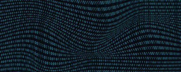 abstract blue binary wave background