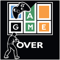 Vintage Style Gamer Tee "Gamer Club" with Retro Console Character and Fun Design