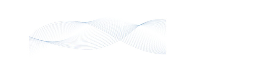 Fototapeta premium Abstract smooth wave on a white background. Dynamic sound wave. Design element. Vector illustration. 