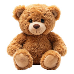 Obraz premium brown teddy bear isolated on transparent white background, clipping path