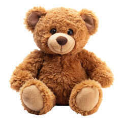 Fototapeta premium brown teddy bear isolated on transparent white background, clipping path