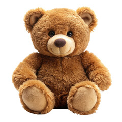 Fototapeta premium brown teddy bear isolated on transparent white background, clipping path
