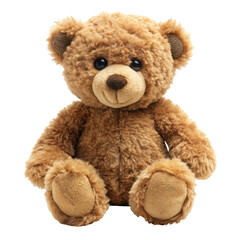 Obraz premium brown teddy bear isolated on transparent white background, clipping path
