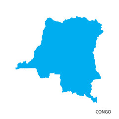simple Congo map blue