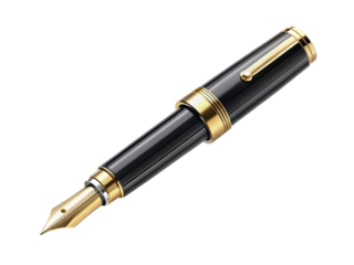fountain pen isolated on a transparent background