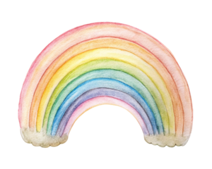 rainbow colored pencils on a transparent background