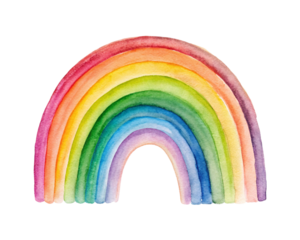 rainbow colored paper on a transparent background