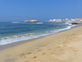 Sandy beach of Punta Hermosa in Peru. Punta Hermosa is a popular beach town not far from Lima.