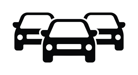  Car inventory or heavy traffic jam icon