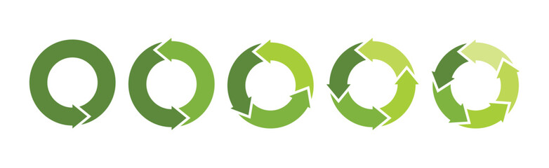 circle row green flat design