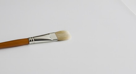 Fototapeta premium brush on a clean white canvas