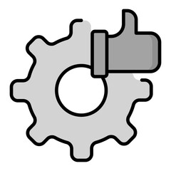 Gear icon with a thumbs-up representing validated processes, workflow approvals, compliance confirmation, and system verification