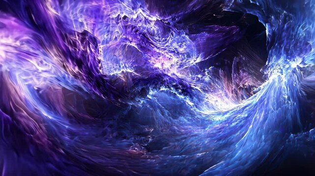 Mesmerizing surge of electric blues and purples energies