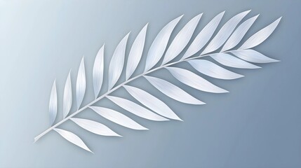 Fototapeta premium Palm Leaf on Soft Monochrome Gradient