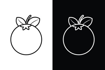 Blueberry Outline Icon. Perfect Vector for Web, Illustration & Logo Design