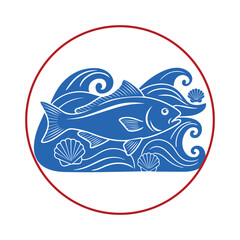 fish logo in transparent bacground