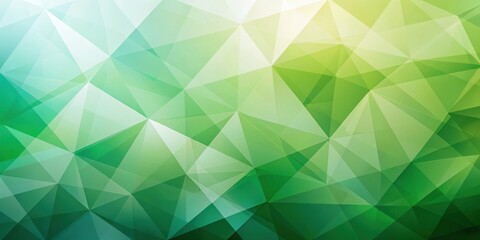 Obraz premium Geometric shapes in soft gradient abstract green background, unique designs