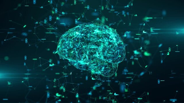 AI Brain Neural Networks Machine Learning Algorithms Data Networks