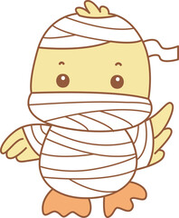 Cute Duck Halloween vector icon. Funny baby Duck animal series Halloween illustration.Cute Duck Halloween vector icon. Funny baby Duck animal series Halloween illustration.