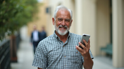 A senior preparing for a retirement getaway, packing luggage, and planning a lodge trip for a peaceful holiday.