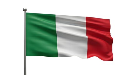Obraz premium Italy flag image on white background.Ai