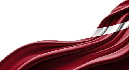 Latvia flag image on white background.Ai generated