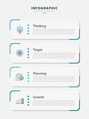 Vertical Infographic Timeline Template. 4 Step timeline journey, calendar Flat simple infographics design template. presentation graph. Business concept with 4 options, vector illustration.