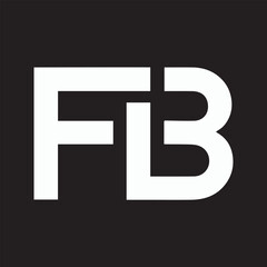 Fototapeta premium Letter FB logo icon design template element