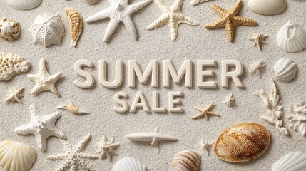 Colorful summer sale clearance on beach decor hot discounts clear skies coastal vibes